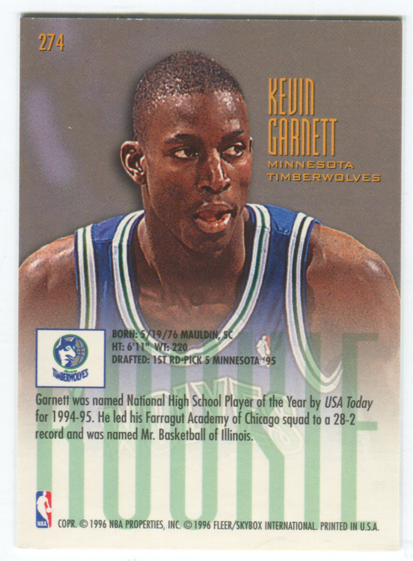  1995-96 Fleer Ultra - Kevin Garnett - Minnesota