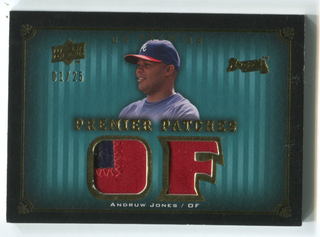 2008 Upper Deck Premier Patches #PP2-AJ Andruw Jones Card 01/25