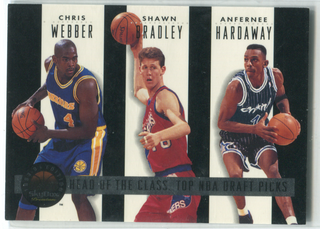 1993-94 SkyBox Premium C.Webber/S.Bradley/A.Hardaway Card 293/15000