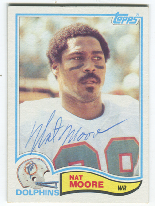 1982 Topps #132 Nat Moore Autographed Card