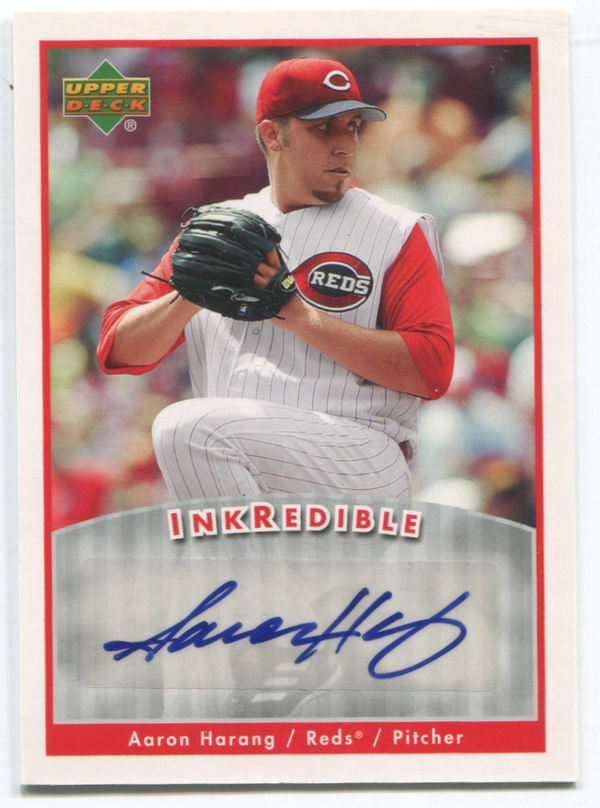 2006 Upper Deck Inkredible #I-AH Aaron Harang Autographed Card