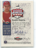 2000 Team Best Austin Kearns Autographed Card