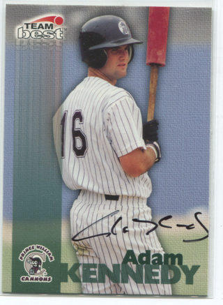 1999 Team Best Adam Kennedy Autographed Card
