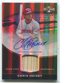2011 Topps Triple Threads #TTUAR-73 Chris Heisey Autographed Bat Card 25/75