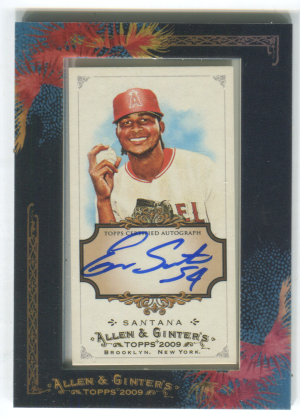 2009 Topps Allen & Ginter Ervin Santana Autographed Card