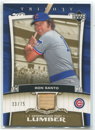 Ron Santo Autographed 2005 Donruss Playoff Absolute Memorabilia Spectrum  Card #185