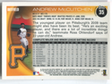 2010 Topps Chrome #35 Andrew McCutchen Refractor Card