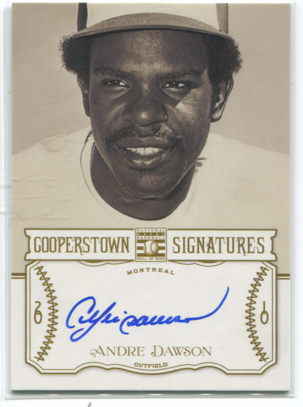 2013 Panini Cooperstown #HOF-DAW Andre Dawson Autographed Card 377/599