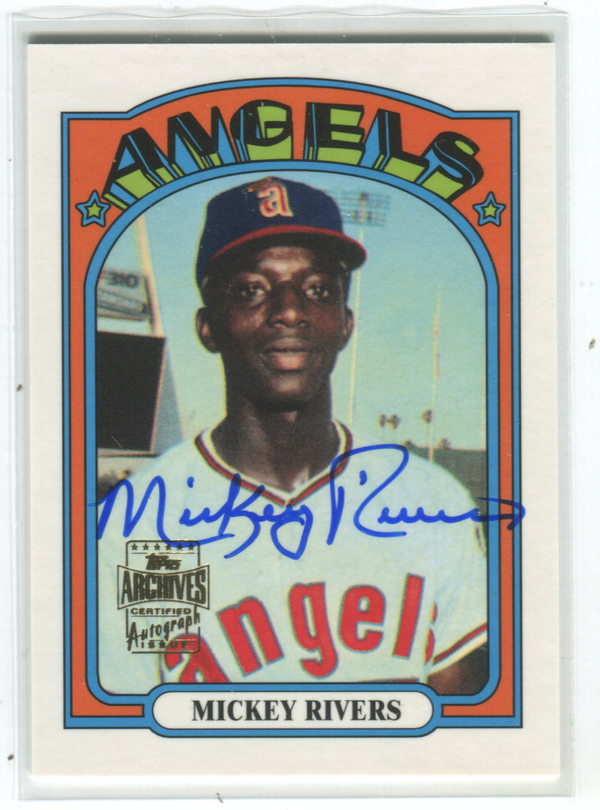 2001 Topps Archives #272 Mickey Rivers Autographed Card