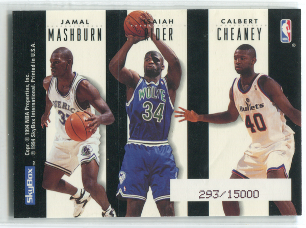 1993-94 SkyBox Premium C.Webber/S.Bradley/A.Hardaway Card 293/15000