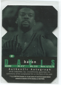 2000 HIT  99' Lottery Pick Authentic Autograph Die-Cut #A1 Baron Davis