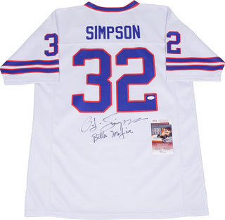 OJ Simpson "Bills Mafia" Autographed Buffalo Bills Custom White Jersey (JSA)