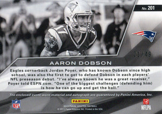 Aaron Dobson Autographed 2012 Panini Spectra Rookie Jersey Card
