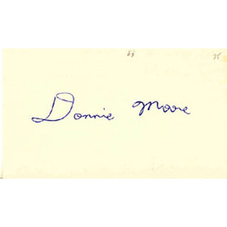 Donnie Moore Autographed / Signed 3x5 Card
