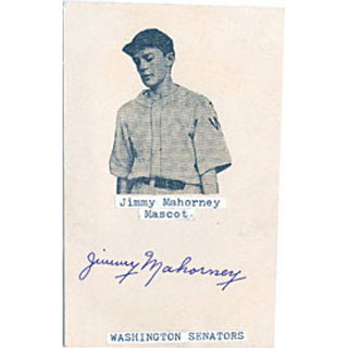 Jimmy Mahorney Autographed / Signed 3x5 Card