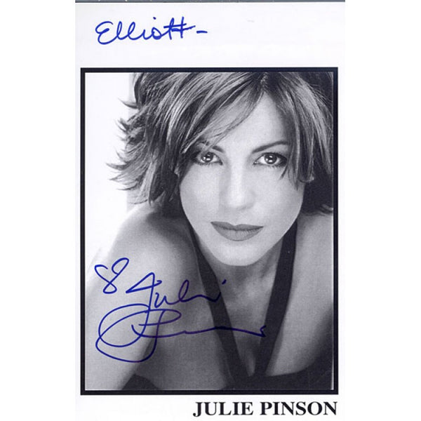 Julie Pinson Autograph/Signed 3x5 postcard