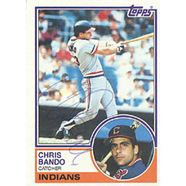 Chris Bando Autographed / Signed 1983 Topps #227 Card - Cleveland Indians