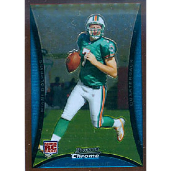 Chad Henne Unsigned 2008 Topps No.239/329 Rookie Football Golden Chrome Card