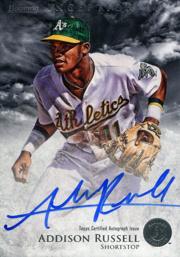 Addison Russell Autographed 2013 Bowman Inception Card Front
