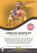 Adrian Dantley Autographed 2017-18 Panini Opulence Card Back