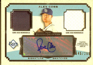 Alex Cobb Autographed Topps Museum Collection Signature Swatches Card
