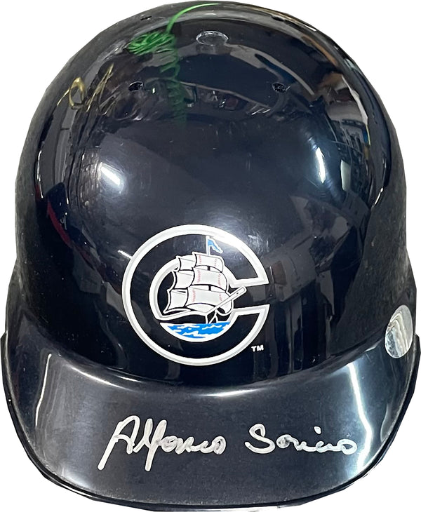 Alfonso Soriano Autographed Columbus Clippers Mini Helmet (PSA)