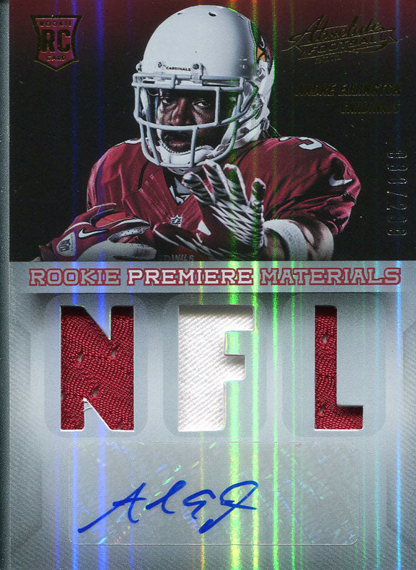 Andre Ellington Autographed 2013 Absolute Football Rookie Jersey Card