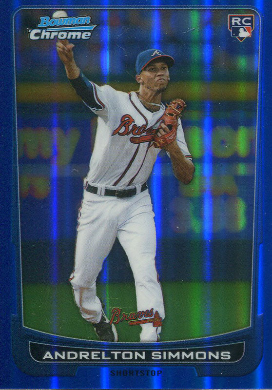 Andrelton Simmons Unsigned 2012 Bowman Chrome Refractor Rookie Card