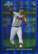 Andrelton Simmons Unsigned 2012 Bowman Chrome Refractor Rookie Card