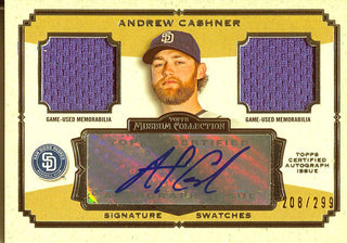 Andrew Cashner Autographed 2013 Topps Museum Collection Signature Swatches Card