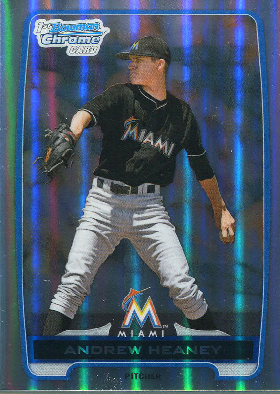 Andrew Heaney Unsigned 2012 Bowman Chrome Rookie Refractor Card