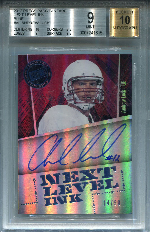 Andrew Luck Autographed 2012 Press Pass Fanfare Rookie Card (BVG)