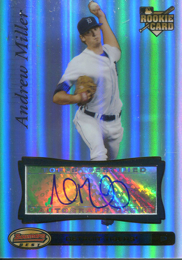Andrew Miller Autographed 2007 Bowman's Best Rookie Card