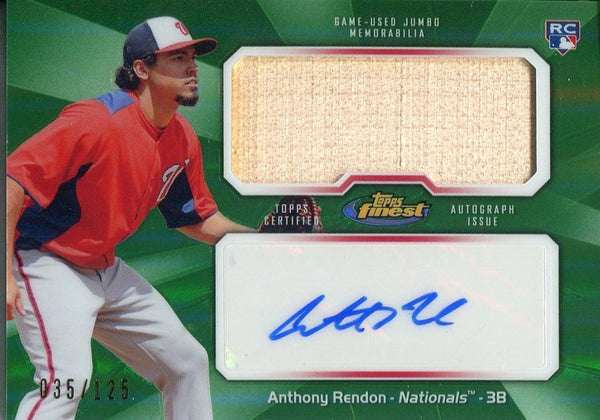 Anrthony Rendon Autographed 2013 Topps Finest Bat Card