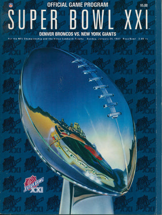 Super Bowl XXI Unsigned Official Program