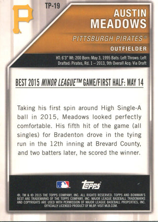 Austin Meadows 2015 Bowman's Best Rookie Card