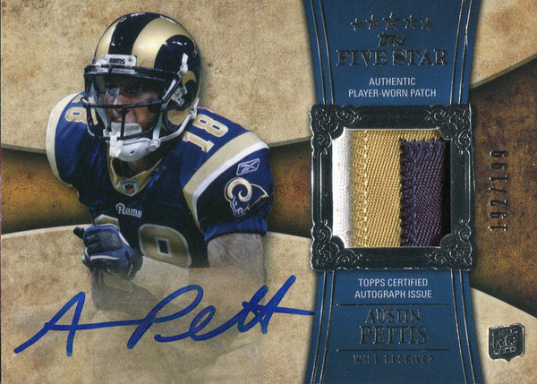Austin Pettis Autographed 2011 Topps Five Star Rookie Jersey Card