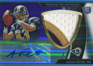 Austin Pettis Autographed 2011 Topps Platinum Rookie Jersey Card