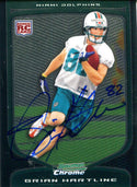 Brian Hartline Autographed 2009 Bowman Chrome Rookie Card