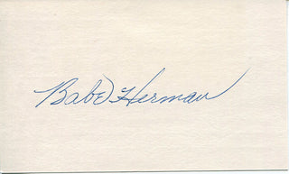 Babe Herman Autographed 3x5 w/Photo