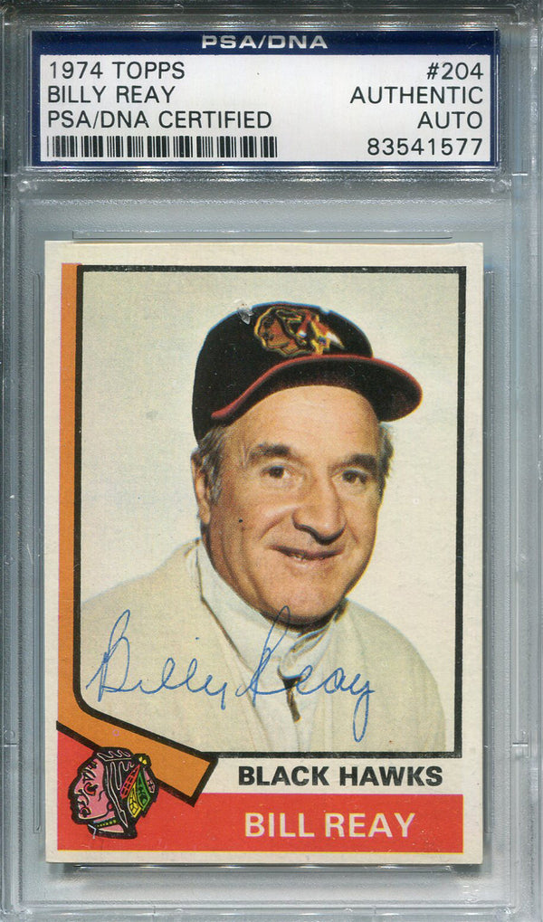 Bill Reay Autographed 1974 Topps Card (PSA)