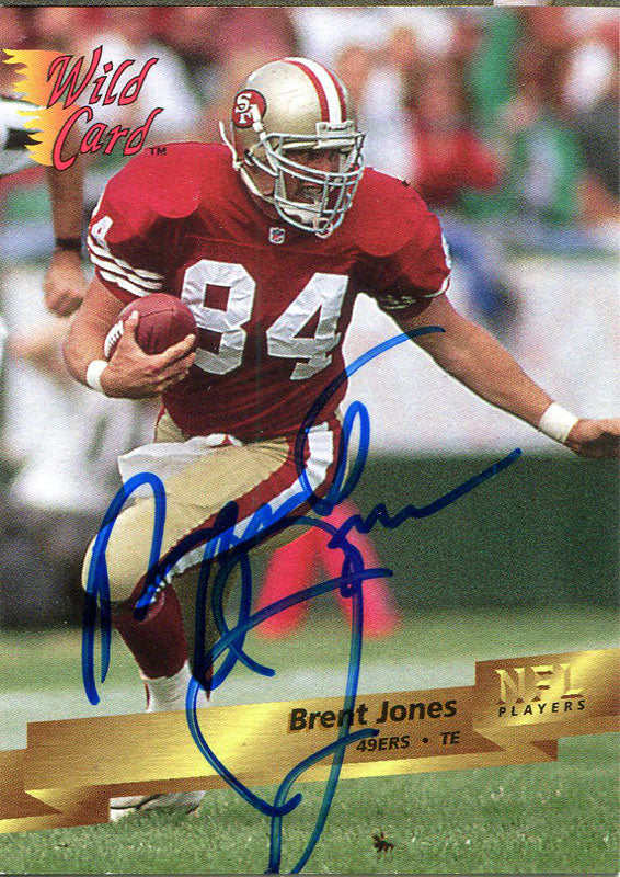 Brent Jones Autographed 1993 Wild Card