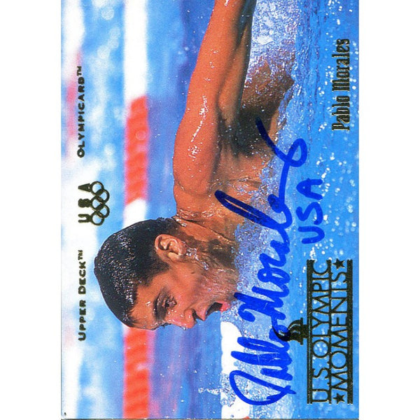 Pablo Morales Autographed 1996 Upper Deck Card