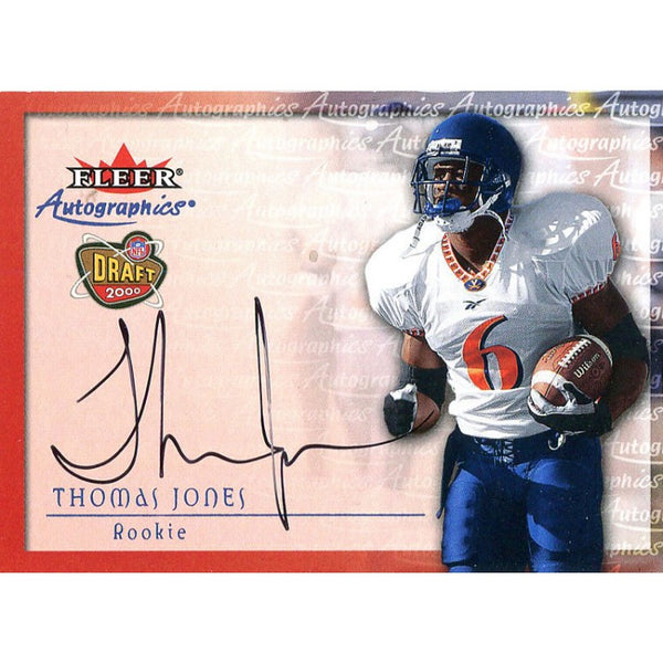 Thomas Jones Autographed 2000 Fleer Rookie Card