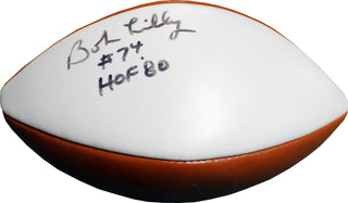 Bob Lilly "HOF 80" Autographed White Panel Football