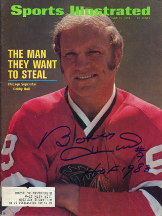 Bobby Hull Signed Sports Illustrated June 19 1972