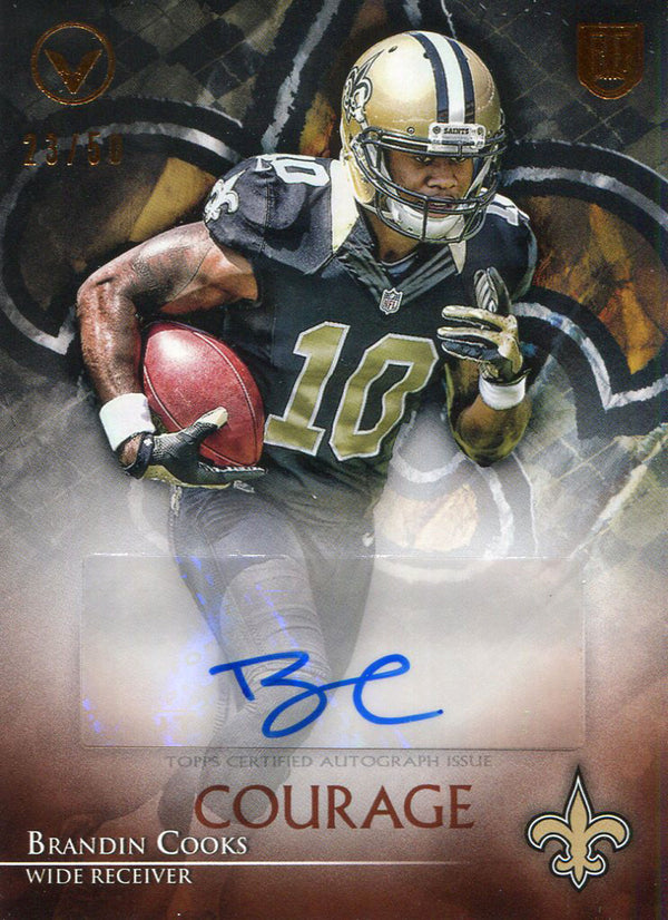 Brandin Cooks Autographed 2014 Topps Valor Rookie Card