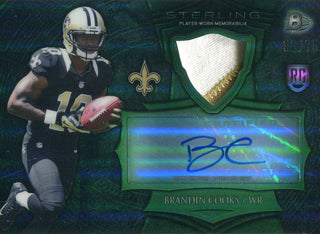 Brandin Cooks Autographed 2014 Bowman Sterling Rookie Jersey Card