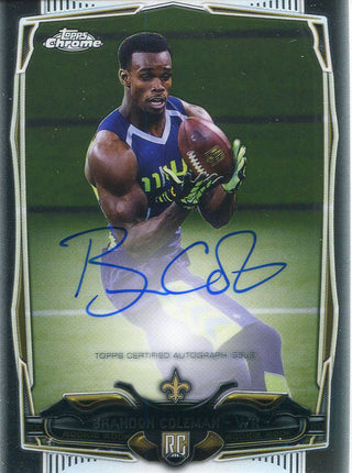 Brandon Coleman Autographed 2014 Topps Chrome Rookie Card