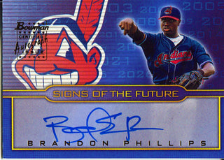 Brandon Phill Autographed 2002 Bowman Card